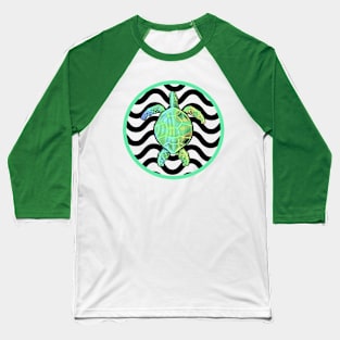 SEA Turtle Love Green Baseball T-Shirt